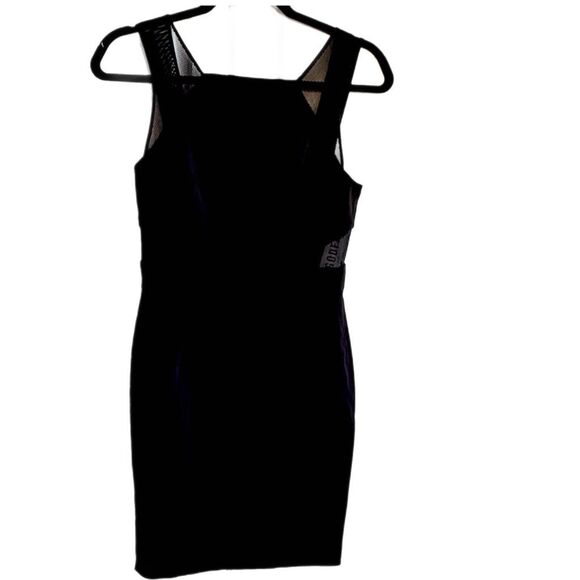 NWT black Jay Godfrey sheath cut out mesh dress  Size 0 - Picture 1 of 5